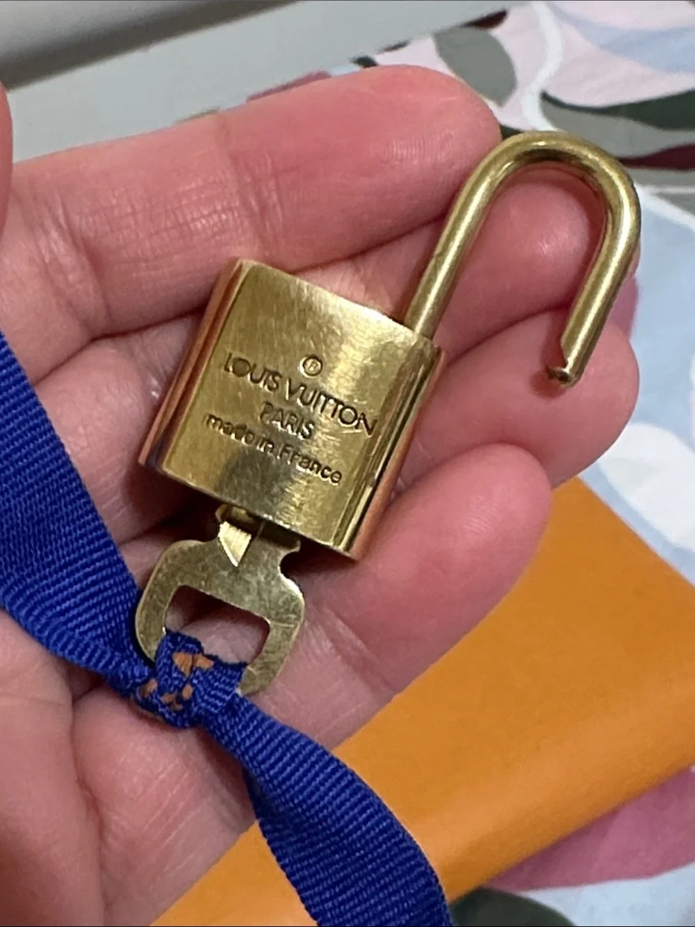 Louis Vuitton Gold Tone Lock & Key Set #311